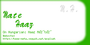 mate haaz business card